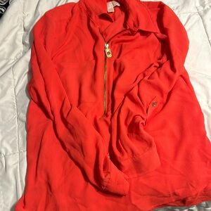 Women’s coral sheer top